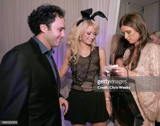 George Maloof, Paris Hilton and Nicky Hilton during Pure Nightclub Hosts Nicky Hilton's Birthday Party - Inside at Pure Nightclub in Las Vegas,...