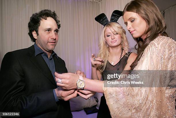 George Maloof, Paris Hilton and Nicky Hilton during Pure Nightclub Hosts Nicky Hilton's Birthday Party - Inside at Pure Nightclub in Las Vegas,...