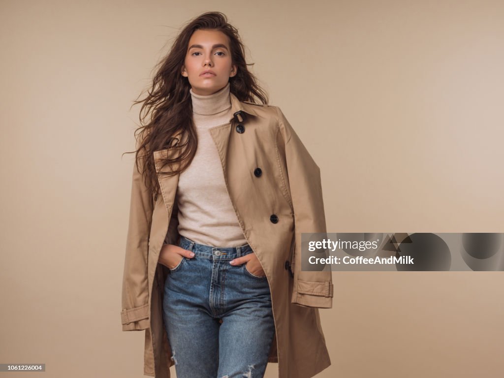 Photo of young beautiful happy smiling woman