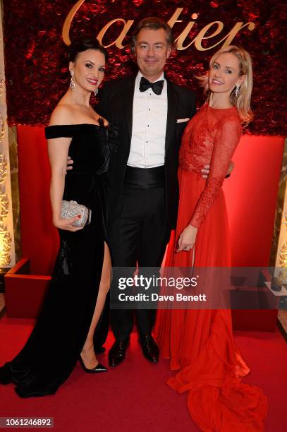 Erica Wilcox, Laurent Feniou and Nadya Abela attend the 2018 Cartier Racing Awards at The Dorchester on November 13, 2018 in London, England.