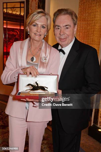 Lady Madeleine Lloyd Webber and Lord Andrew Lloyd Webber attend the 2018 Cartier Racing Awards at The Dorchester on November 13, 2018 in London,...