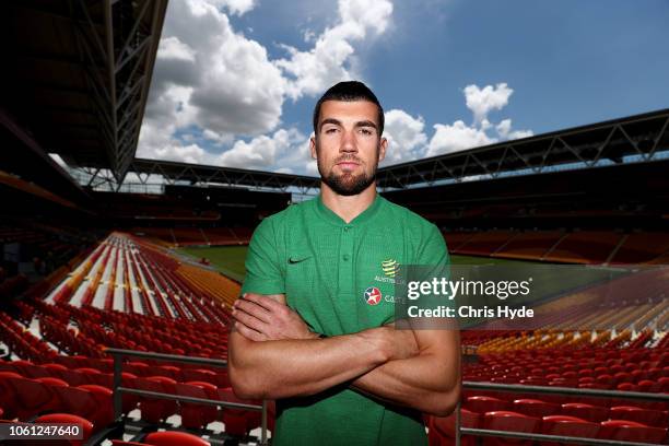 Mathew Ryan poses during the Australian Socceroos media opportunity at Suncorp Stadium on November 14, 2018 in Brisbane, Australia.