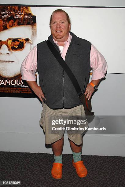 Mario Batali during "Infamous" New York City Premiere - Inside Arrivals at DGA Theater in New York City, New York, United States.