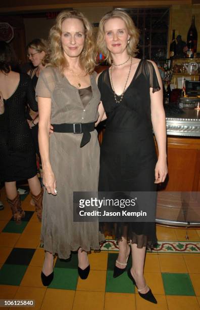 Lisa Emery and Cynthia Nixon during "The Prime of Miss Jean Brodie" Party at Pigalle - October 9, 2006 at Pigalle in New York City, New York, United...