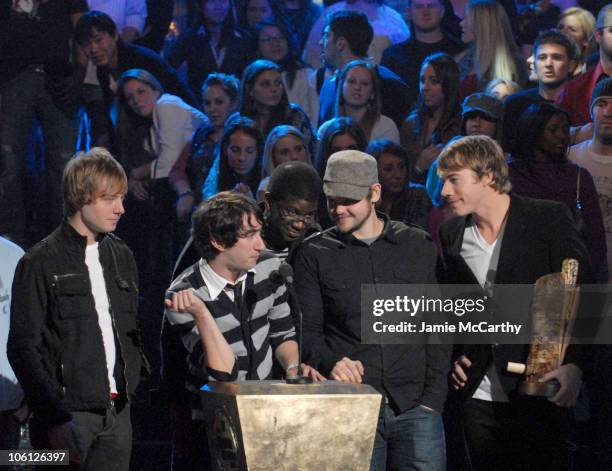 Plain White T's during 2006 mtvU Woodie Awards - Show at Roseland Ballroom in New York City, New York, United States.