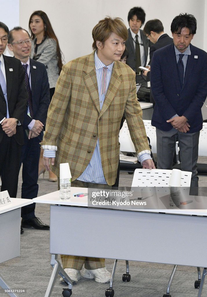 Ex-SMAP member Katori at Olympic uniform meeting