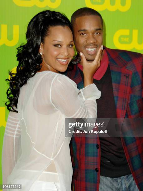 LisaRaye McCoy and Duane Martin during The CW Launch Party - Arrivals at WB Main Lot in Burbank, California, United States.