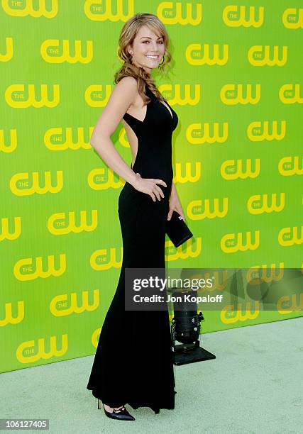 Erica Durance during The CW Launch Party - Arrivals at WB Main Lot in Burbank, California, United States.