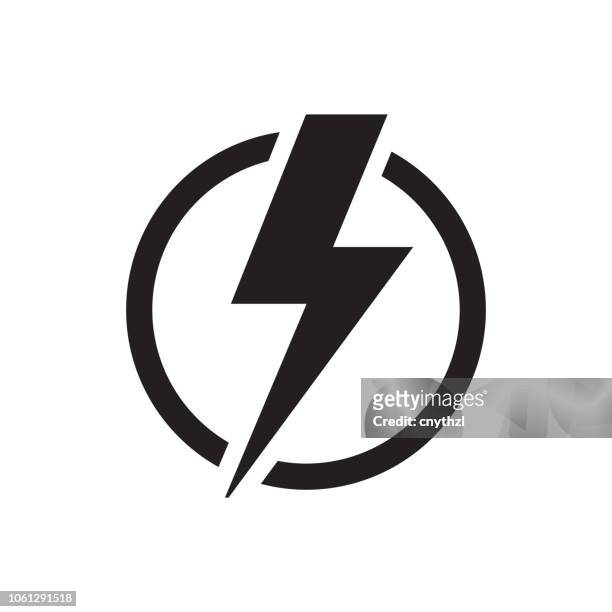 electricity icon - fuel and power generation stock illustrations
