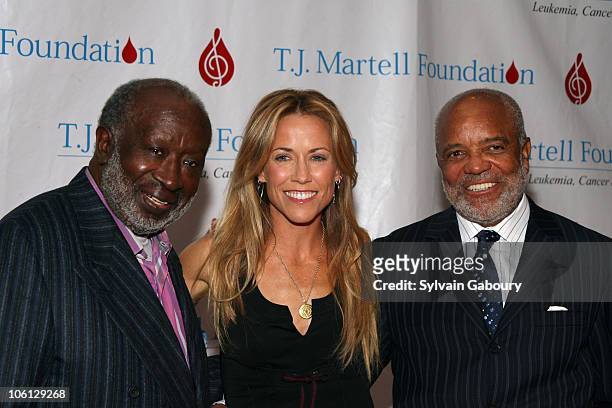 Clarence Avant, Sheryl Crow and Berry Gordy during TJ Martell Foundation's 31st Annual Gala - Red Carpet Arrivals and Show at Marriott Marquis at...