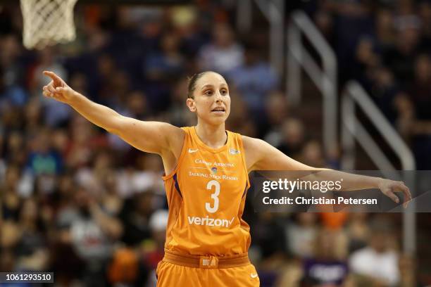 Diana Taurasi of the Phoenix Mercury during game three of the WNBA Western Conference Finals against the Seattle Storm at Talking Stick Resort Arena...