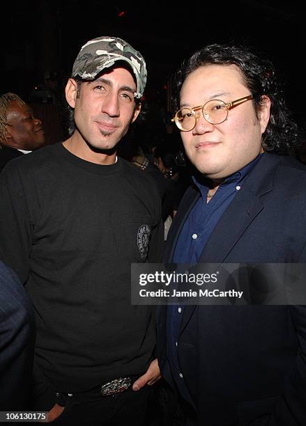 Dimitrios Kambouris and Chance Yeh during Grand Opening of Roomservice Nightclub in New York City at Roomservice Nightclub in New York City, New...