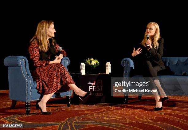 Vanity Fair West Coast Executive Editor Krista Smith and Nicole Kidman attend the gala screening of "Destroyer" during AFI FEST 2018 at TCL Chinese...