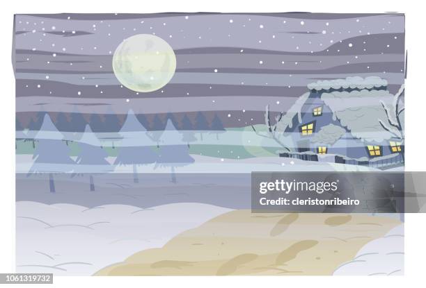 snow landscape - inverno stock illustrations