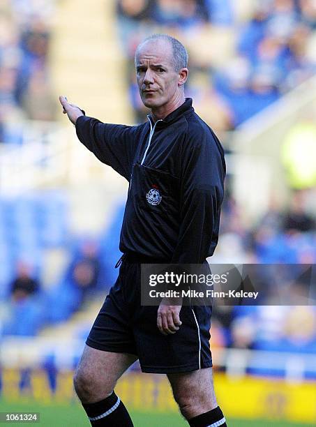 Referee Dermot Gallagher in action during the Nationwide League Division Two match between Reading and Bristol at the Madejski Stadium, Reading....