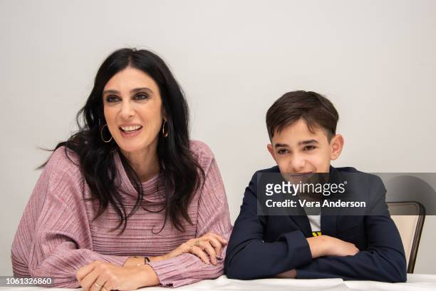 Director Nadine Labaki and Zain Al Rafeea at the "Capernaum" Press Conference at the Four Seasons Hotel on November 13, 2018 in Beverly Hills,...