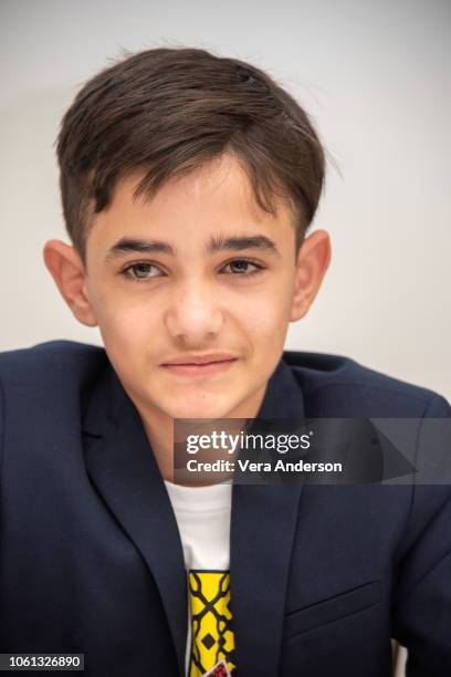 Zain Al Rafeea at the "Capernaum" Press Conference at the Four Seasons Hotel on November 13, 2018 in Beverly Hills, California.