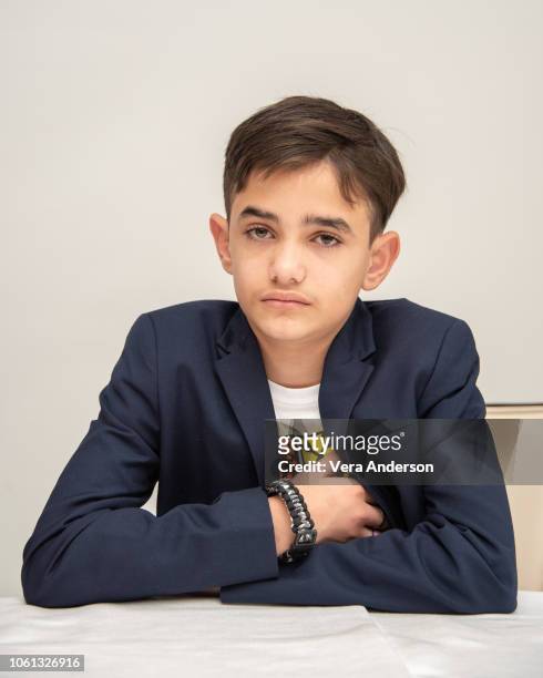 Zain Al Rafeea at the "Capernaum" Press Conference at the Four Seasons Hotel on November 13, 2018 in Beverly Hills, California.