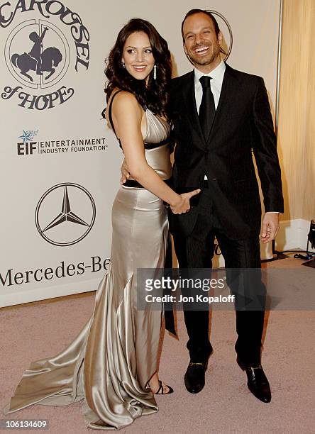 Katharine McPhee and Nick Cokas during Mercedes-Benz Presents the 17th Carousel of Hope Ball - Arrivals at Beverly Hilton Hotel in Beverly Hills,...