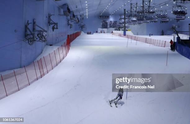 Andriy Voloschhuk of Ukraine competes during the Para Alpine Skiing Asian Cup at Ski Dubai on November 14, 2018 in Dubai, United Arab Emirates.