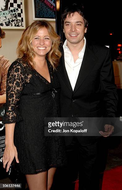 Nancy Juvonen and Jimmy Fallon during "Music and Lyrics" Los Angeles Premiere - Arrivals at Grauman's Chinese Theatre in Hollywood, California,...