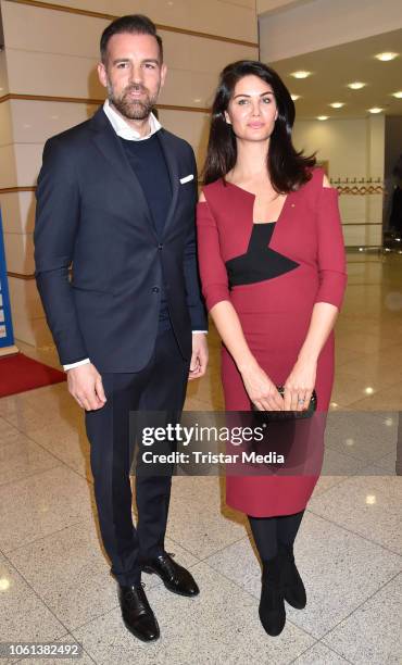 Christoph Metzelder and Miriam Mack during the Goldene Erbse Award on November 13, 2018 in Berlin, Germany.