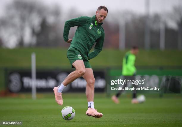 Dublin , Ireland - 14 November 2018; David Meyler during a Republic of Ireland training session at the FAI National Training Centre in Abbotstown,...
