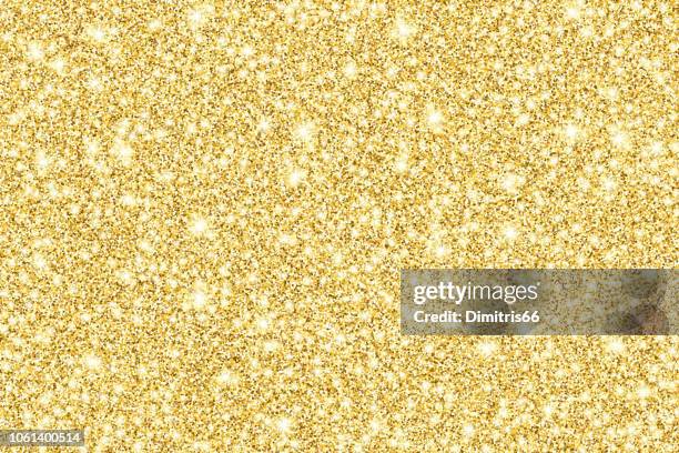 bildbanksillustrationer, clip art samt tecknat material och ikoner med guld glitter glänsande vector bakgrund - glittering