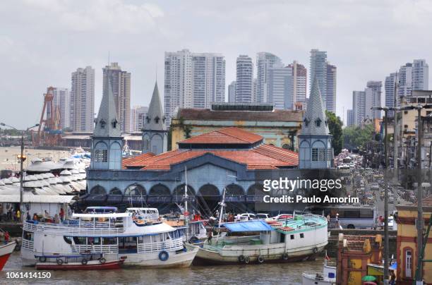 belém city in the north of brazil - belém brazilië stockfoto's en -beelden