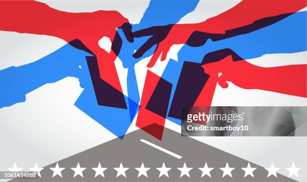 illustrazioni stock, clip art, cartoni animati e icone di tendenza di voto alle elezioni usa - elezione