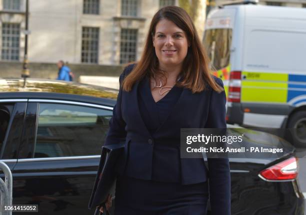 Immigration Minister Caroline Nokes at the Cabinet office in Westminster, London.