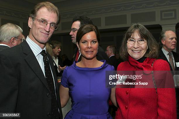 Tom Schatz, Marcia Gay Harden and Carolyn Pfeiffer