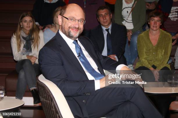 German politician Martin Schulz during the 'Markus Lanz' TV Show on November 13, 2018 in Hamburg, Germany.