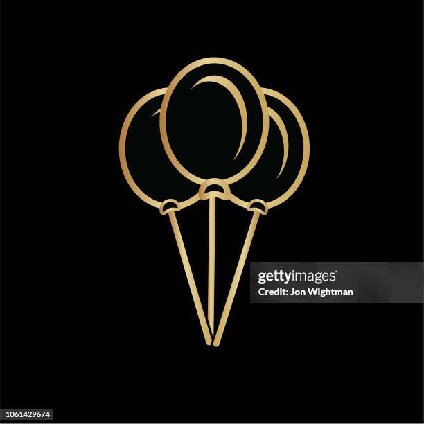 stockillustraties, clipart, cartoons en iconen met art deco ballon pictogram - gatsby image