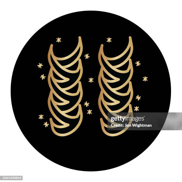 art deco ribbons icon - gatsby image stock illustrations