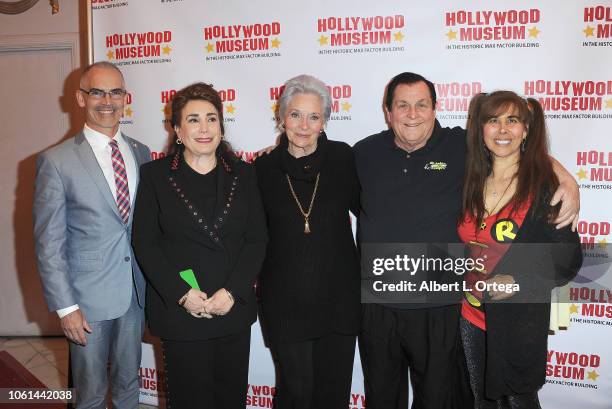 Mitch O'Farrell, Donelle Dadigan, Lee Meriwether, Burt Ward and Tracy Posner arrive for the 20th Century Superhero Legends Exhibit "Dedicated To...