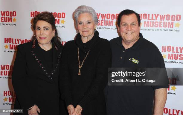 Donelle Dadigan, Lee Meriwether and Burt Ward arrive for the 20th Century Superhero Legends Exhibit "Dedicated To Fighting Evil" Opening Night...