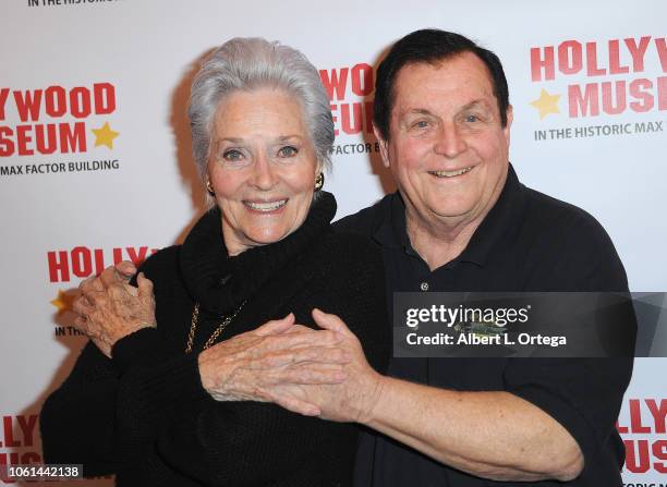 Lee Meriwether and Burt Ward arrive for the 20th Century Superhero Legends Exhibit "Dedicated To Fighting Evil" Opening Night Ceremony held at The...