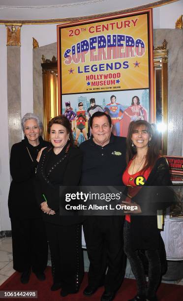Lee Meriwether, Donelle Dadigan, Burt Ward and Tracy Posner arrive for the 20th Century Superhero Legends Exhibit "Dedicated To Fighting Evil"...