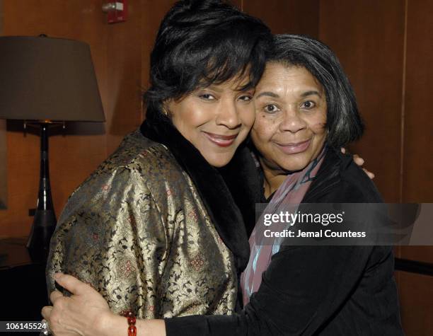 Phylicia Rashad and Mary Alice during Signature Theatre Company's Salute to August Wilson - Arrivals at Ritz Carlton New York in New York City, New...