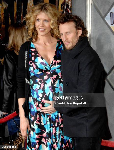 Jenna Elfman and husband Bodhi Elfman during "Wild Hogs" Los Angeles Premiere - Arrivals at El Capitan Theater in Hollywood, California, United...