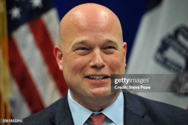 Acting Attorney General Matthew G. Whitaker, gives brief remarks to state and local law enforcement on efforts to combat violent crime and the opioid...