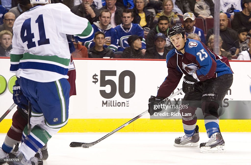 Colorado Avalanche vs Vancouver Canucks