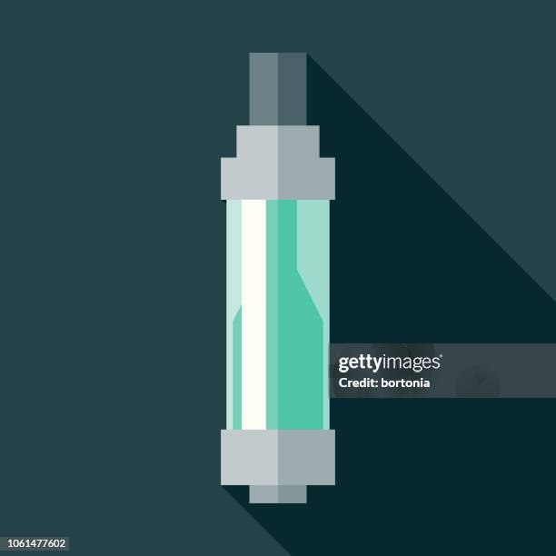 vaping atomizer flat design icon - vaping stock illustrations