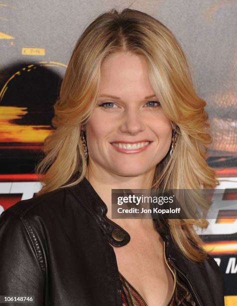 Actress Joelle Carter arrives at the Los Angeles Premiere "Unstoppable" at Regency Village Theatre on October 26, 2010 in Westwood, California.