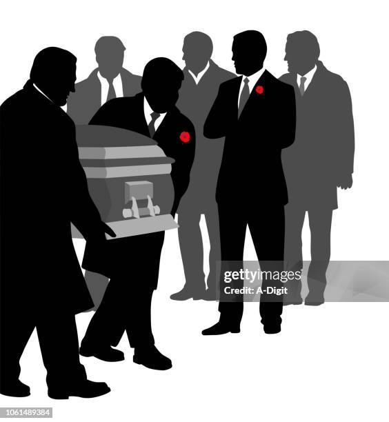 brother in arms last respects - coffin stock illustrations