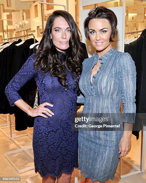 Stacey Kimel and Kelly Carlson attend the cocktail reception for designer L'Wren Scott at The Room, The Bay on October 26, 2010 in Toronto, Canada.