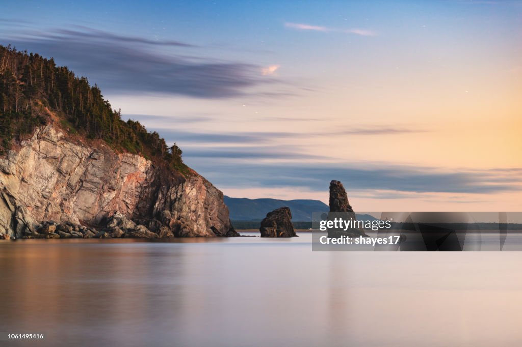 Rock formation ocean seascape