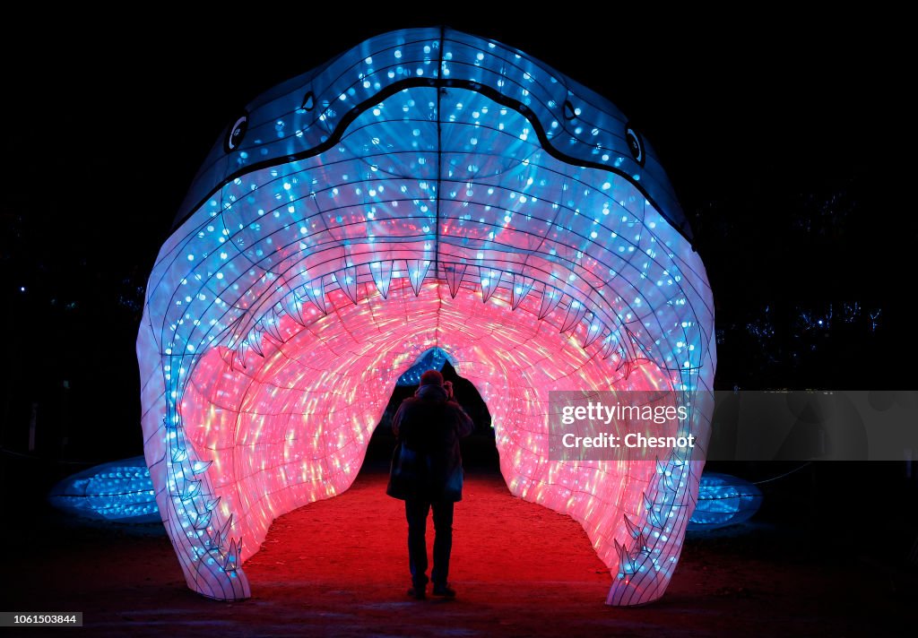 "Especes En Voie D'Illumination" : 1st Light Festival At Jardin Des Plantes In Paris