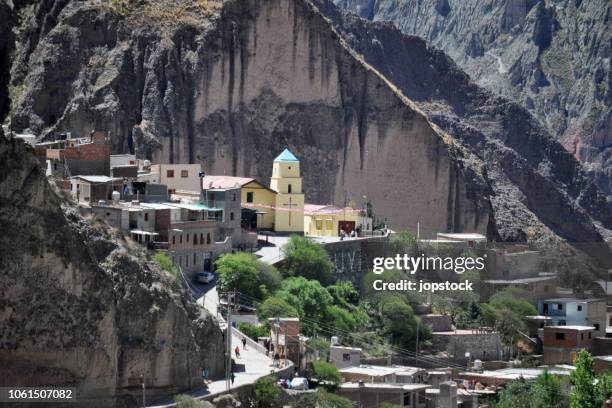 iruya town in salta province, argentina - salta argentina stockfoto's en -beelden